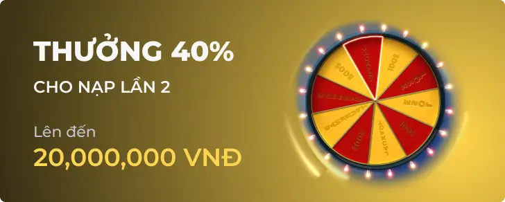 Thưởng 40% tại 33win6